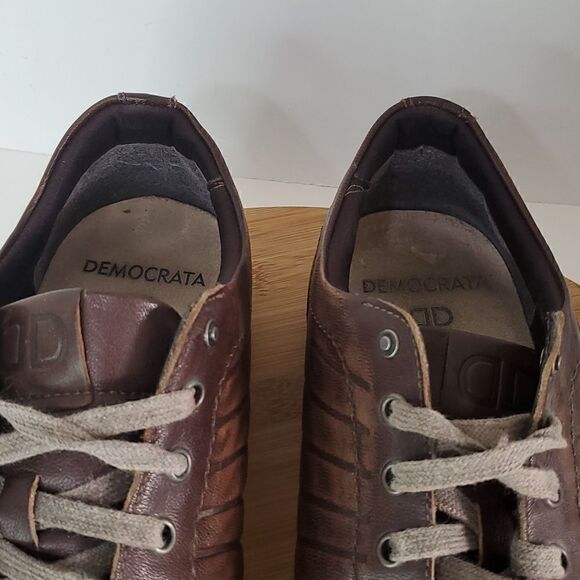 Democrata Men's Brown Leather Sneakers EU 43 - Picture 9 of 12